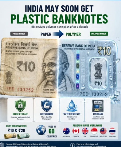 RBI Polymer Notes: अप्रैल-मई 2027 से चलन में आ सकते हैं प्लास्टिक के 10 और 20 रुपये के नोट, पायलट प्रोजेक्ट शुरू करेगा RBI
